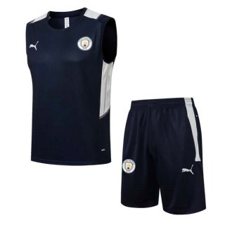 Camiseta Manchester City Sin Mangas Conjunto Completo 2022 Azul Camiseta Manchester City Sin Mangas Conjunto Completo 2022 Azul