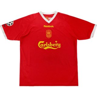 Primera Equipación Tailandia Camiseta Liverpool Retro 2001 2003 Rojo Primera Equipación Tailandia Camiseta Liverpool Retro 2001 2003 Rojo