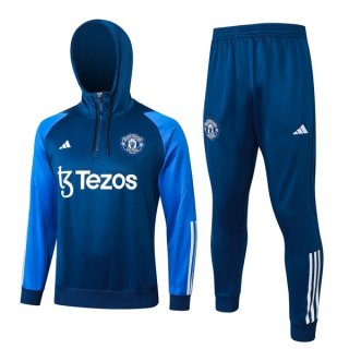 Sudadera Con Capucha Manchester United 2024 Azul 2 Sudadera Con Capucha Manchester United 2024 Azul 2