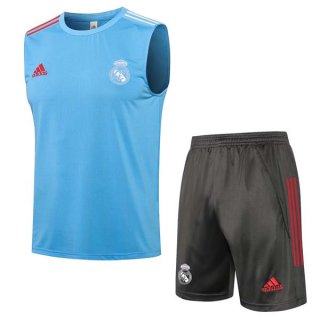 Camiseta Real Madrid Sin Mangas Conjunto Completo 2022 Azul Camiseta Real Madrid Sin Mangas Conjunto Completo 2022 Azul