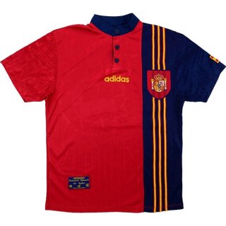 Primera Equipación Tailandia Camiseta España Retro 1996 Rojo Primera Equipación Tailandia Camiseta España Retro 1996 Rojo