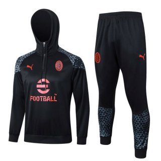 Sudadera Con Capucha AC Milan 2024 Negro 2 Sudadera Con Capucha AC Milan 2024 Negro 2