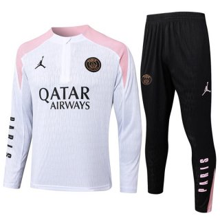 Sudadera De Training PSG 2024/2025 Blanco Rosa Sudadera De Training PSG 2024/2025 Blanco Rosa