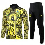 Sudadera De Training Brasil 2024/2025 Amarillo Negro