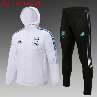 Rompevientos Arsenal Conjunto Completo 2022 Blanco Negro Rompevientos Arsenal Conjunto Completo 2022 Blanco Negro