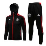 Chandal Con Capucha Manchester United 2022 Negro Rojo Chandal Con Capucha Manchester United 2022 Negro Rojo