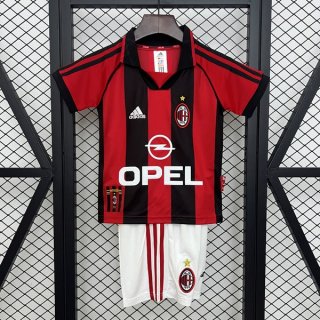 Camiseta AC Milan Primera Equipación Niño Retro 1998-1999 Camiseta AC Milan Primera Equipación Niño Retro 1998-1999