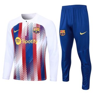 Sudadera De Training Barcelona 2024 Blanco Rojo Sudadera De Training Barcelona 2024 Blanco Rojo