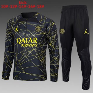 Ninos Sudadera De Training PSG 2024 Negro Amarillo Ninos Sudadera De Training PSG 2024 Negro Amarillo
