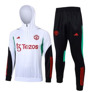 Sudadera Con Capucha Manchester United 2024 Blanco 2 Sudadera Con Capucha Manchester United 2024 Blanco 2