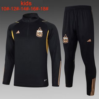 Ninos Sudadera De Training Argentina 2024 Negro 2 Ninos Sudadera De Training Argentina 2024 Negro 2