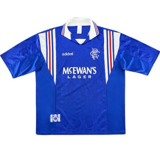 Primera Equipación Tailandia Camiseta Rangers Retro 1996 1997 Azul Primera Equipación Tailandia Camiseta Rangers Retro 1996 1997 Azul