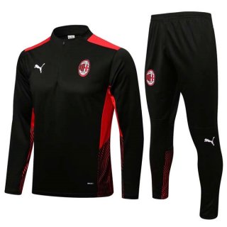 Sudadera De Training AC Milan 2022 Negro Rojo Sudadera De Training AC Milan 2022 Negro Rojo