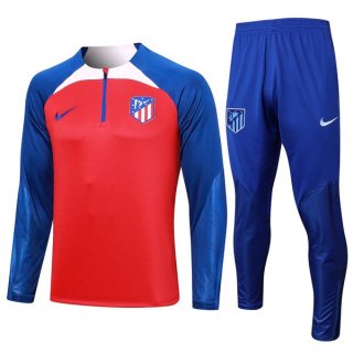 Sudadera De Training Atletico Madrid 2024 Azul Rojo 2 Sudadera De Training Atletico Madrid 2024 Azul Rojo 2