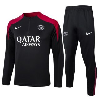 Sudadera De Training PSG 2024/2025 Negro Rojo Sudadera De Training PSG 2024/2025 Negro Rojo
