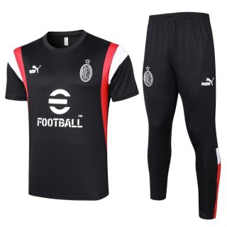 Tailandia Camiseta AC Milan Conjunto Completo 2024 Negro Tailandia Camiseta AC Milan Conjunto Completo 2024 Negro