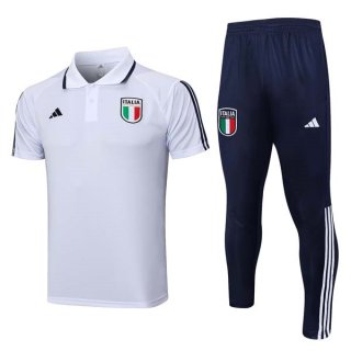 Polo Italia Conjunto Completo 2023/2024 Blanco Azul Polo Italia Conjunto Completo 2023/2024 Blanco Azul