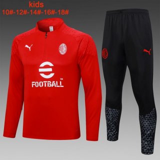 Ninos Sudadera De Training AC Milan 2024 Rojo Ninos Sudadera De Training AC Milan 2024 Rojo