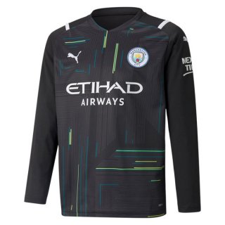 Tailandia Camiseta Manchester City Portero ML 2021/2022 Negro Tailandia Camiseta Manchester City Portero ML 2021/2022 Negro