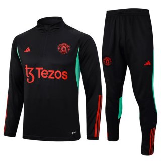 Sudadera De Training Manchester United 2024 Negro Rojo Sudadera De Training Manchester United 2024 Negro Rojo