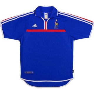 Primera Equipación Tailandia Camiseta Francia Retro 2000 Azul Primera Equipación Tailandia Camiseta Francia Retro 2000 Azul