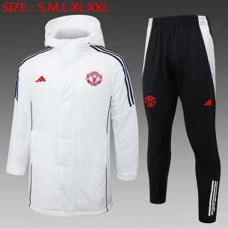 Abrigo Manchester United Conjunto Completo 2024/2025 Blanco Abrigo Manchester United Conjunto Completo 2024/2025 Blanco