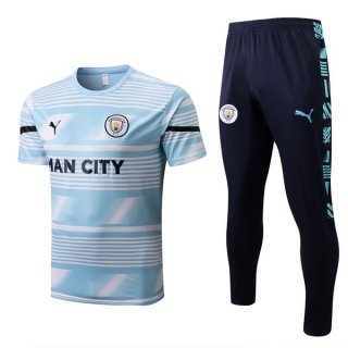 Camiseta Manchester City Conjunto Completo 2022/2023 Azul Camiseta Manchester City Conjunto Completo 2022/2023 Azul