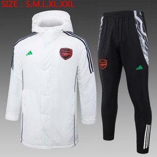 Abrigo Arsenal Conjunto Completo 2024/2025 Blanco Abrigo Arsenal Conjunto Completo 2024/2025 Blanco