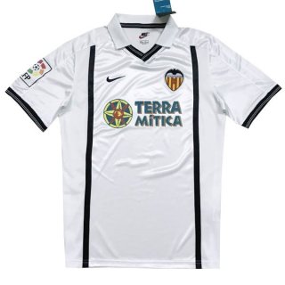 Primera Equipación Tailandia Camiseta Valencia Retro 2000 2001 Blanco Primera Equipación Tailandia Camiseta Valencia Retro 2000 2001 Blanco