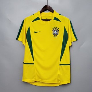 Tailandia Camiseta Brasil Primera Equipación Retro 2002 Tailandia Camiseta Brasil Primera Equipación Retro 2002