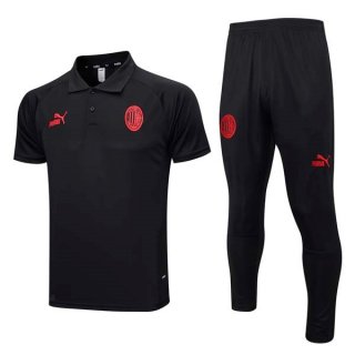 Polo AC Milan Conjunto Completo 2023/2024 Negro 2 Polo AC Milan Conjunto Completo 2023/2024 Negro 2