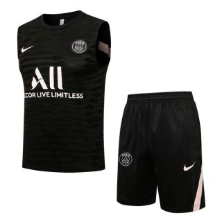 Camiseta Paris Saint Germain Sin Mangas Conjunto Completo 2022 Negro 2 Camiseta Paris Saint Germain Sin Mangas Conjunto Completo 2022 Negro 2