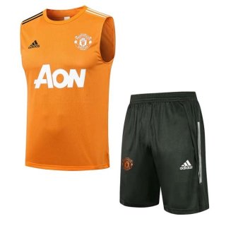 Camiseta Manchester United Sin Mangas Conjunto Completo 2022 Naranja Camiseta Manchester United Sin Mangas Conjunto Completo 2022 Naranja