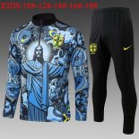 Ninos Sudadera De Training Brasil 2024/2025 Azul