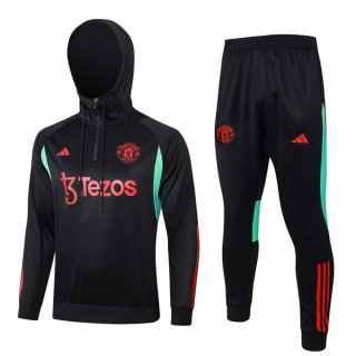 Sudadera Con Capucha Manchester United 2024 Negro Sudadera Con Capucha Manchester United 2024 Negro
