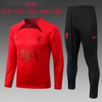 Niños Sudadera De Training Liverpool 2023 Rojo Negro Niños Sudadera De Training Liverpool 2023 Rojo Negro
