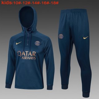 Ninos Sudadera Con Capucha PSG 2024 Azul 2 Ninos Sudadera Con Capucha PSG 2024 Azul 2