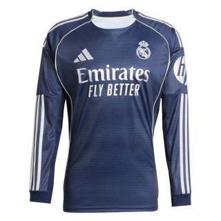 Tailandia Camiseta Real Madrid Segunda Equipación ML 2025/2026 Tailandia Camiseta Real Madrid Segunda Equipación ML 2025/2026