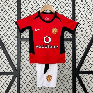 Camiseta Manchester United Primera Equipación Niño Retro 2002 2004 Camiseta Manchester United Primera Equipación Niño Retro 2002 2004