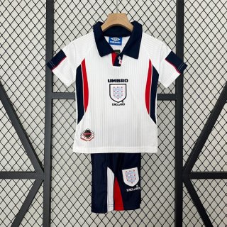 Camiseta Inglaterra Primera Equipación Niño Retro 1998 Camiseta Inglaterra Primera Equipación Niño Retro 1998