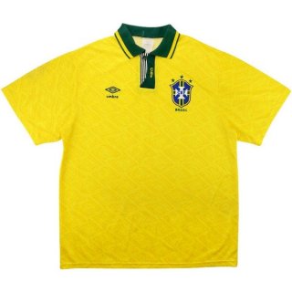 Primera Equipación Tailandia Camiseta Brasil Retro 1991 1993 Amarillo Primera Equipación Tailandia Camiseta Brasil Retro 1991 1993 Amarillo
