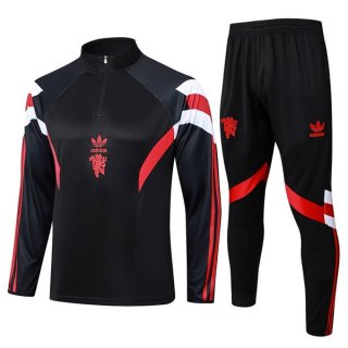 Sudadera De Training Manchester United 2024/2025 Negro Rojo Sudadera De Training Manchester United 2024/2025 Negro Rojo