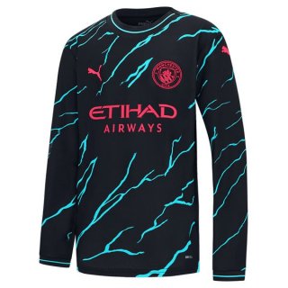 Tailandia Camiseta Manchester City Segunda Equipación ML 2023/2024 Tailandia Camiseta Manchester City Segunda Equipación ML 2023/2024