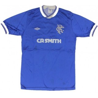 Primera Equipación Tailandia Camiseta Rangers Retro 1984 1987 Azul Primera Equipación Tailandia Camiseta Rangers Retro 1984 1987 Azul