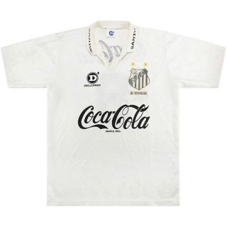Primera Equipación Tailandia Camiseta Santos Retro 1993 Blanco Primera Equipación Tailandia Camiseta Santos Retro 1993 Blanco