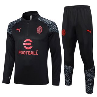 Sudadera De Training AC Milan 2024 Negro Sudadera De Training AC Milan 2024 Negro