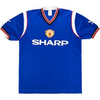 Tercera Equipación Tailandia Camiseta Manchester United Retro 1984 1986 Azul Tercera Equipación Tailandia Camiseta Manchester United Retro 1984 1986 Azul