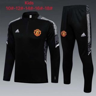 Niño Sudadera De Training Manchester United 2022 Negro Niño Sudadera De Training Manchester United 2022 Negro
