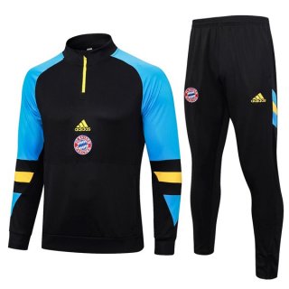 Sudadera De Training Bayern Munich 2024 Negro Azul Sudadera De Training Bayern Munich 2024 Negro Azul