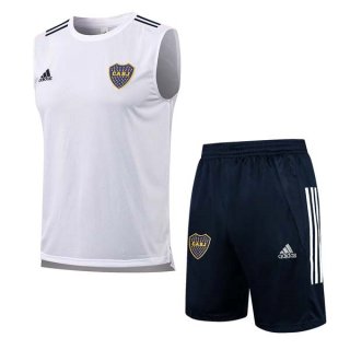 Camiseta Boca Juniors Sin Mangas Conjunto Completo 2022 Blanco Camiseta Boca Juniors Sin Mangas Conjunto Completo 2022 Blanco